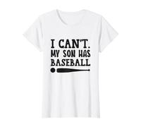 No Puedo Hablar, mi Hijo Tiene béisbol, Divertido Juego de béisbol para mamá Camiseta gráfica económica, Mujer, Blanco, S