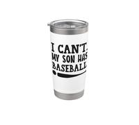 No puedo hablar, mi hijo tiene béisbol, divertido juego de béisbol para mamá Vaso térmico de acero inoxidable de doble pared