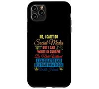 No puedo hacer redes sociales, pero puedo escribir en cursiva hacer matemáticas Carcasa para iPhone 11 Pro Max