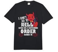 No Puedo IR al Infierno. Satanás Tiene una Orden de restricción contra mí Comfort Colors Adult Heavyweight T-Shirt
