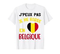 No Puedo IR en Bélgica Regalo Belga Bandera Camiseta