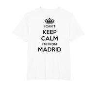 No Puedo Mantener la Calma, Soy de la Ciudad de Madrid Camiseta, Hombre Tallas Grandes, Blanco, 4X Alto