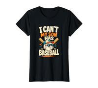 No Puedo, mi Hijo Tiene Humor de Madre de béisbol y béisbol Camiseta gráfica económica, Mujer, Negro, M