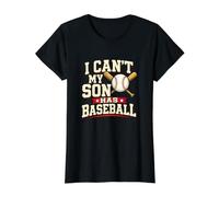 No Puedo, mi Hijo Tiene un Padre de béisbol y béisbol Camiseta gráfica económica, Mujer, Negro, S