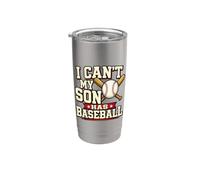 No puedo, mi hijo tiene un padre de béisbol y béisbol Vaso térmico de acero inoxidable de doble pared