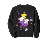 No Puedo Ocultar Mi Orgullo: Axolotl No Binario, Enby Sudadera