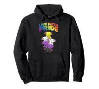 No Puedo Ocultar Mi Orgullo: Axolotl No Binario Y Enby Sudadera con Capucha