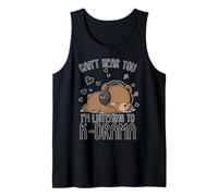 No Puedo oírte Escuchar K-Drama Cute Bear Camiseta sin Mangas