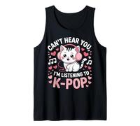 No Puedo oírte, Estoy Escuchando a K-Pop Cat Camiseta sin Mangas