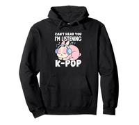 No Puedo oírte, Estoy Escuchando K-Pop Bunny Kawaii Anime Sudadera con Capucha
