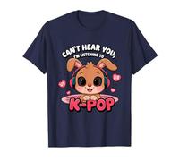 No Puedo oírte, Estoy Escuchando K-Pop Cute Bunny Kawaii Camiseta