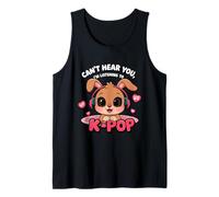 No Puedo oírte, Estoy Escuchando K-Pop Cute Bunny Kawaii Camiseta sin Mangas