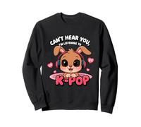 No Puedo oírte, Estoy Escuchando K-Pop Cute Bunny Kawaii Sudadera