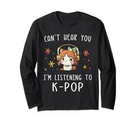 No Puedo oírte Estoy Escuchando K-Pop Kawaii KPOP Lover Manga Larga