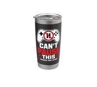 No puedo pausar esto ignorarte más tarde humor gamer Vaso térmico de acero inoxidable de doble pared