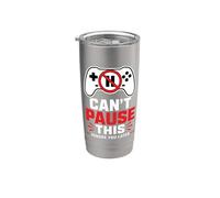 No puedo pausar esto ignorarte más tarde humor gamer Vaso térmico de acero inoxidable de doble pared