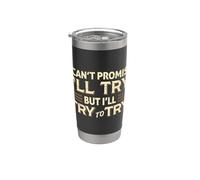 No puedo prometer que probaré una cita sarcástica divertida Vaso térmico de acero inoxidable de doble pared