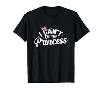 No Puedo, Soy la Princesa Camiseta gráfica económica, Hombre, Negro, M