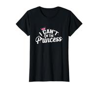 No Puedo, Soy la Princesa Camiseta gráfica económica, Mujer, Negro, XL