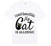No Puedo Tener Hijos, mi Gato es alérgico, Divertido Amante de los Gatos Comfort Colors Adult Heavyweight T-Shirt