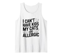 No Puedo Tener Hijos, mis Gatos Son alérgicos, Divertido Amante de los Gatos Camiseta sin Mangas