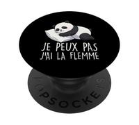 No Puedo Tengo Flema Panda Humor Relajación Siesta PopSockets PopGrip Adhesivo