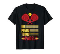No Puedo Tengo Padel Raqueta De Pádel Padelista Divertida Camiseta, Hombre, Negro, 6XL