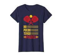 No Puedo Tengo Padel Raqueta De Pádel Padelista Divertida Camiseta, Mujer, Azul Marino, M