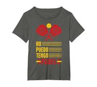 No Puedo Tengo Padel Raqueta De Pádel Padelista Divertida Camiseta, Mujer Tallas Grandes, Asfalto, 1XL Grande