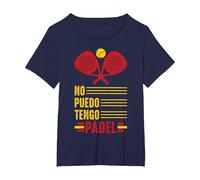 No Puedo Tengo Padel Raqueta De Pádel Padelista Divertida Camiseta, Mujer Tallas Grandes, Azul Marino, 6XL Grande
