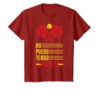 No Puedo Tengo Padel Raqueta De Pádel Padelista Divertida Camiseta, Niños, Arándano, 4 años
