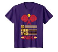 No Puedo Tengo Padel Raqueta De Pádel Padelista Divertida Camiseta, Niños, Morado, 6 años