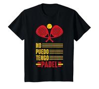 No Puedo Tengo Padel Raqueta De Pádel Padelista Divertida Camiseta, Niños, Negro, 6 años
