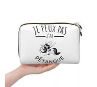 No puedo Tengo petanque Southern Humor Sport 1 Bolsa de cosméticos para mujeres Organizador de maquillaje de viaje Bolsita Almacenamiento de artículos de aseo Dopp Kit Caja regalo para el festival