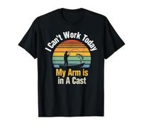 No Puedo Trabajar Hoy mi Brazo está en un Yeso pescando Camiseta