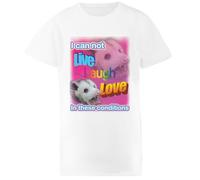 No Puedo Vivir Reír Amar En Estas Condiciones Camiseta Blanca De Algodón con Cuello Redondo para Niños