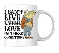 No Puedo Vivir, Reír Y Amar En Estas Condiciones Taza Con Asa Taza De Café Elegante Tazas De Desayuno Para Leche Cacao Escuela 330Ml