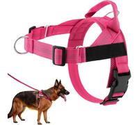 No Pull Adjustable Dog Harness Cordless Breathable (Rose Red, XS)