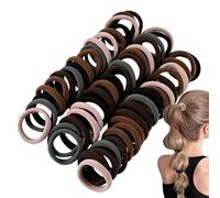 No Pull Hair Ties | Seamless Non-Slip No Damage 100 Piece | Pony Tails Hair Ties,for Women Teens Girs Ponytail Sports Housework Work Home Dates Daily Wear