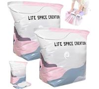 no-pump 3d vacuum storage bags,no-pump vacuum storage bags - press & seal,Bolsa De Almacenamiento Al Vacío 3D Sin Bomba,Bolsas Selladora Al Vacíos for Ropa,For Clothes Duvet Travel(M)