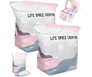 no-pump 3d vacuum storage bags,no-pump vacuum storage bags - press & seal,Bolsa De Almacenamiento Al Vacío 3D Sin Bomba,Bolsas Selladora Al Vacíos for Ropa,For Clothes Duvet Travel(M)