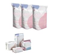 No-Pump Vacuum Storage Bags, Life Space Creator Storage Bags, Reusable 3D Cube Space Saving Compression Bag for Home Travel Organization (50 * 70 * 32cm)