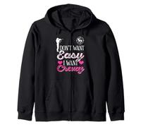 No Quiero Fácil Quiero Locura De Caza Sudadera con Capucha