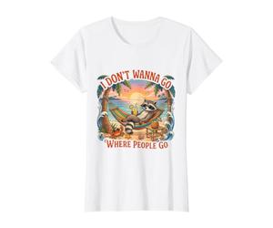 No Quiero IR a Donde la Gente Vaya Divertidas Vacaciones introvertidas Camiseta gráfica económica, Mujer, Blanco, XS