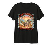 No Quiero IR a Donde la Gente Vaya Divertidas Vacaciones introvertidas Camiseta Premium