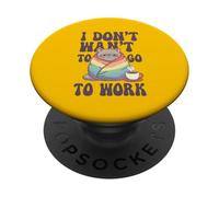 No Quiero IR a Trabajar Gato LGBTQ PopSockets PopGrip Adhesivo