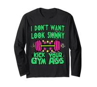 No quiero parecer flaco patear tu culo de gimnasio Funny Manga Larga