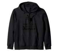 No Quiero ser un Dinosaurio Funny Black Sudadera con Capucha
