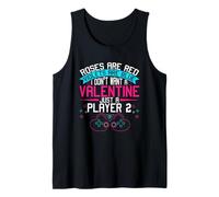 No quiero un San Valentín solo un jugador 2 Diversión para jugadores Camiseta sin Mangas