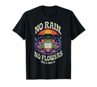 No Rain No Flowers Rana Lotus Paraguas Crecimiento Curación Camiseta
